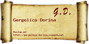 Gergelics Dorina névjegykártya